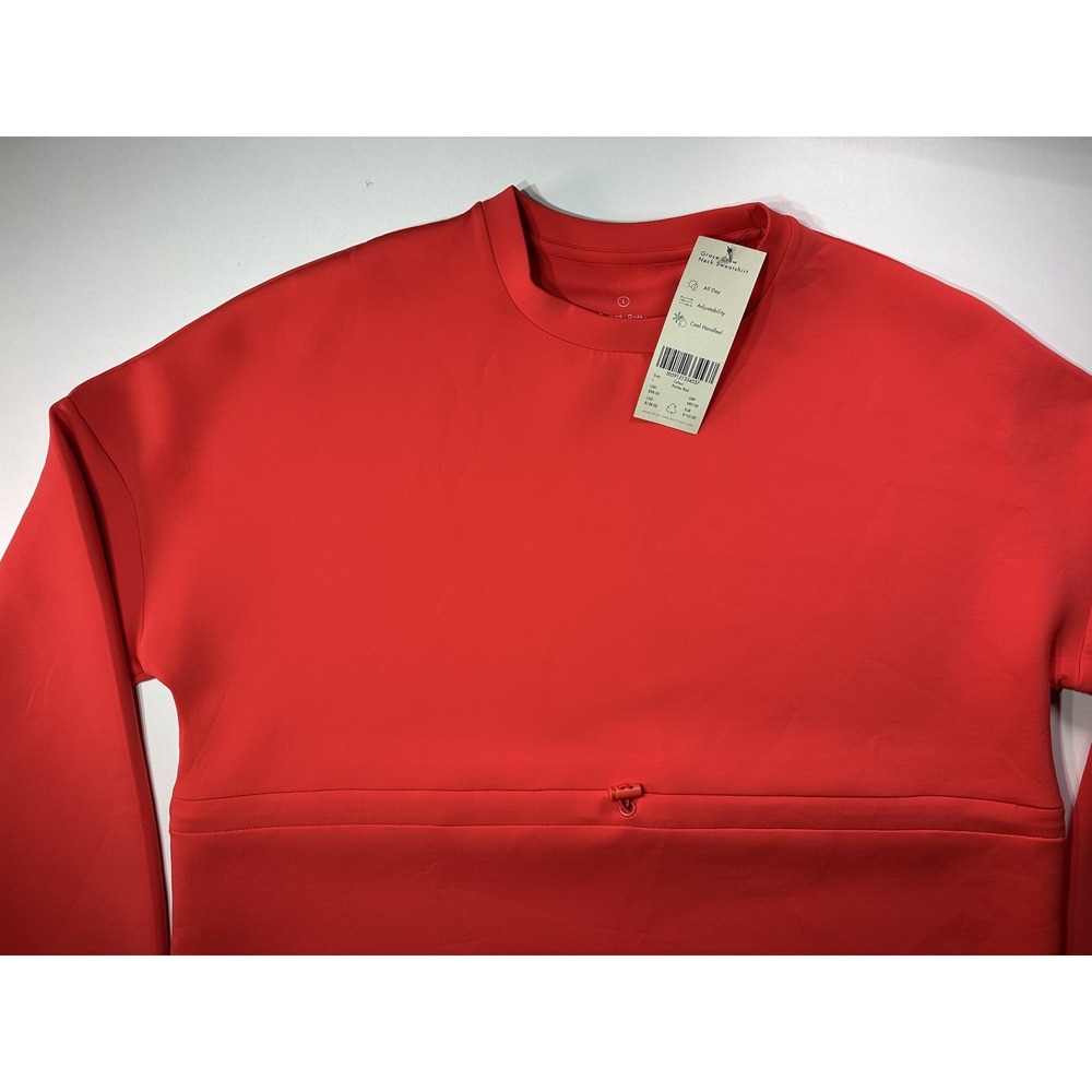 Sweaty Betty Grace Crew‎ Neck Sweatshirt Womens Large Pullover Adjustable Pentas - Picture 3 of 9